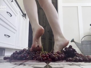 For my foot fetish lovers, just crushing grapes with my feet