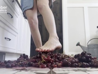 For my foot fetish lovers, just crushing grapes with my feet