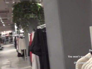 He saw me naked in the changing room. Jeny Smith goes shoping with her fan