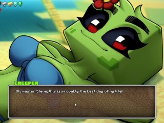 Hornycraft Creeper Boobs Job IN the Beach GAME GALLERY