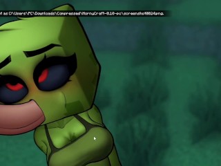 Hornycraft Shy Creeper Suck the CUM Out of STEVE Game Gallery