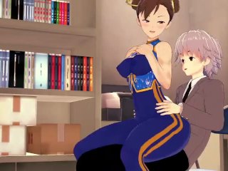 Anime Hentai Chun Li big ass riding cock in reverse cowgirl until he cums Street Fighters 3D