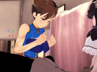 Anime Hentai Chun Li big ass riding cock in reverse cowgirl until he cums Street Fighters 3D