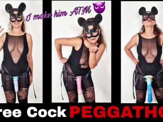 Peggathon! Hardcore Rough ATM Pegging Session Huge Strap Ons Femdom FLR FULL VIDEO Training Zero