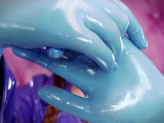 ASMR clip: nitrile gloves and oil - Glaminatrix Arya Grander - hot MILF relax sexy sounding POV free