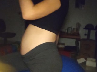 Bloated Belly in Tshirt Top 1