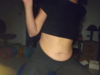 Bloated Belly in Tshirt Top 1