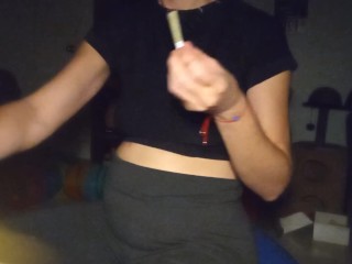 Bloated Belly in Tshirt Top 1