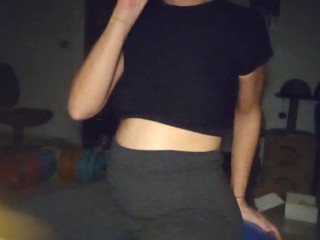 Bloated Belly in Tshirt Top 1