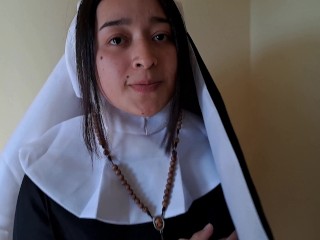 Sexy nun sins for the first time