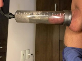 my husband sent a video of him making his penis grow with the penis pump i gave him