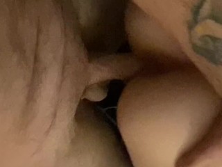 Sexy wife sucks cock and balls then get fucked w/ cumshot