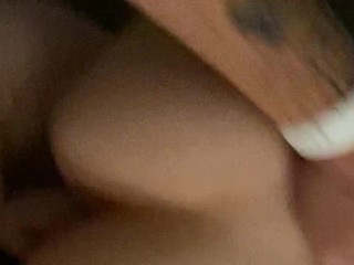 Sexy wife sucks cock and balls then get fucked w/ cumshot