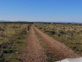 Naked strolling on Open Road