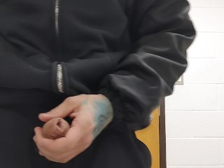 Thick Uncut Cock Pissing in Public Sink (Part 2) @UncutAtNight