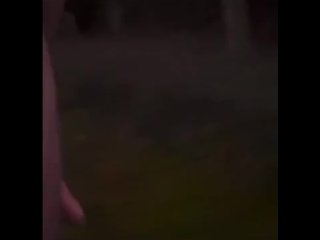 Strip nude and leave clothes for a naked barefoot walk