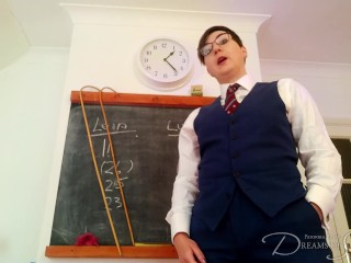 Disciplined Like a Boy - Headmaster Blake disciplines with cane in one hand and cock in the other