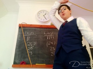 Disciplined Like a Boy - Headmaster Blake disciplines with cane in one hand and cock in the other