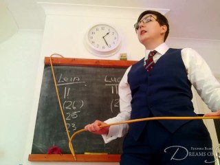 Disciplined Like a Boy - Headmaster Blake disciplines with cane in one hand and cock in the other