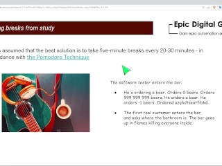 taking break from studying