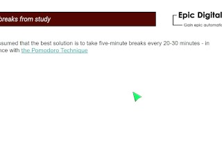 taking break from studying