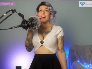 SFW ASMR Relaxing Elf Sounds - PASTEL ROSIE Amateur Busty Egirl - Tattooed Elf Tingles for Immunity