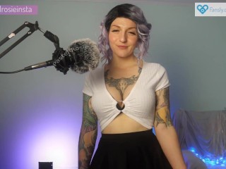 SFW ASMR Relaxing Elf Sounds - PASTEL ROSIE Amateur Busty Egirl - Tattooed Elf Tingles for Immunity