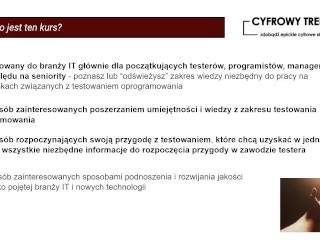 Bootcamp testerski - naucz się testować oprogramowanie... i nie tylko :)