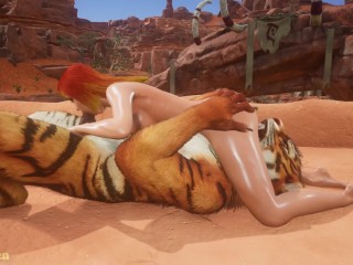 Tiger fucks prostitute Wild Life