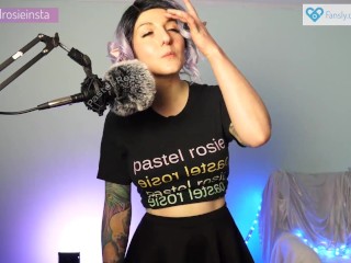 SFW ASMR - Warm Ear Attention PASTEL ROSIE - Amateur Girl Twitch Streamer Asmrtist - Mouth Sounds