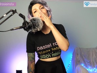 SFW ASMR - Warm Ear Attention PASTEL ROSIE - Amateur Girl Twitch Streamer Asmrtist - Mouth Sounds