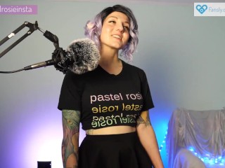 SFW ASMR - Warm Ear Attention PASTEL ROSIE - Amateur Girl Twitch Streamer Asmrtist - Mouth Sounds