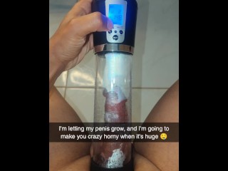 Snapchat boy sent me a delicious video playing with his penis using a penis pump