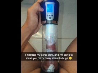 Snapchat boy sent me a delicious video playing with his penis using a penis pump