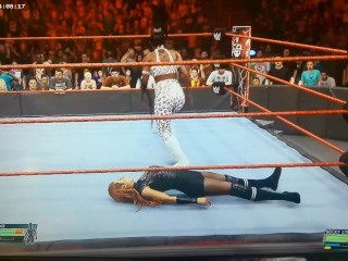 Becky Lynch Vs Bianca Belair Pound Each Other For The Title WWE 2K 2022