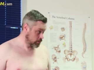 CFNM nurses examining smallcock fat guy in medical infirmary