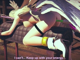 Angewomon BDSM Double Penetration : Digimon Hentai Parody