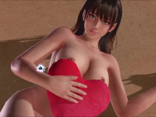 Dead or Alive Xtreme Venus Vacation Nanami Valentine's Day Heart Cushion Pose Nude Mod Fanservice Ap