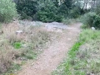 Spanish bitch needed to suck my dick while we went for a walk