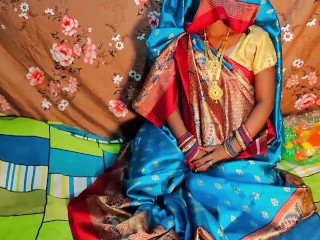 My step sister is most beautiful in Marathi Banarasi saree बनारसी साडी मध्ये मै apne सावत्र ब हिण को