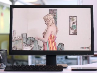 Cartoon porn video - Dress change scene of a beautiful girl