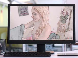 Cartoon porn video - Dress change scene of a beautiful girl
