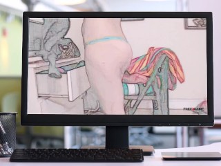 Cartoon porn video - Dress change scene of a beautiful girl