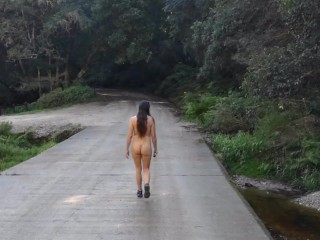 Naked Forest Walk to Car Park