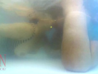 Outdoor sex. Fuck a whore in the mouth and pussy when she is underwater! 2