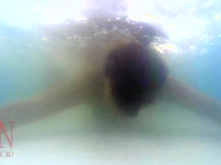 Outdoor sex. Fuck a whore in the mouth and pussy when she is underwater! 3