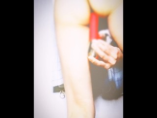 【オナニー大好きと変態人妻】　旦那と中出しセックス後にバイブオナニー　精子が大量に流れ出す