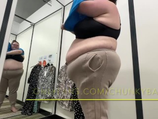 FEEDEE BBW tries on TIGHT CLOTHES after GAINING 100lbs!