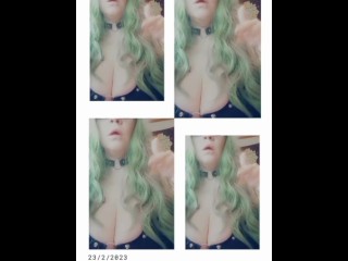 Sexy green haired vixen