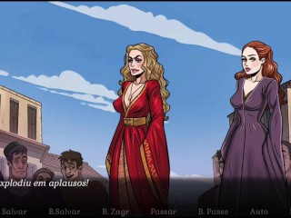 Game of whores ep 26 Dany, Sansa e Cersei se Chupando